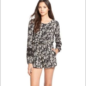 Mimi Chica Black Printed Romper